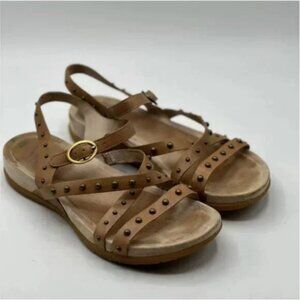 Dansko Brigitte Studded Strapply Tan Sandal Size 36